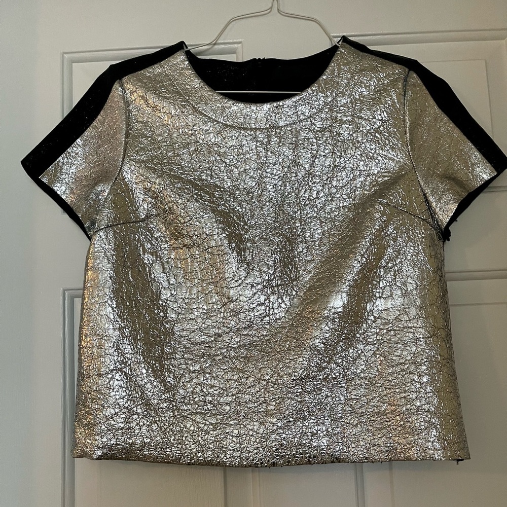 Leather top American Retro size S(36) silver/black org $499